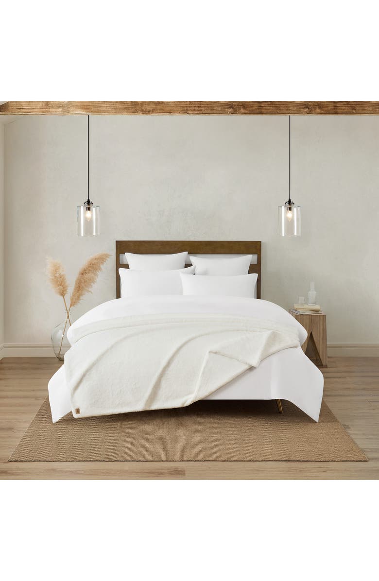 UGG<sup>®</sup> Marcella Faux Fur Throw Blanket, Alternate, color, Snow