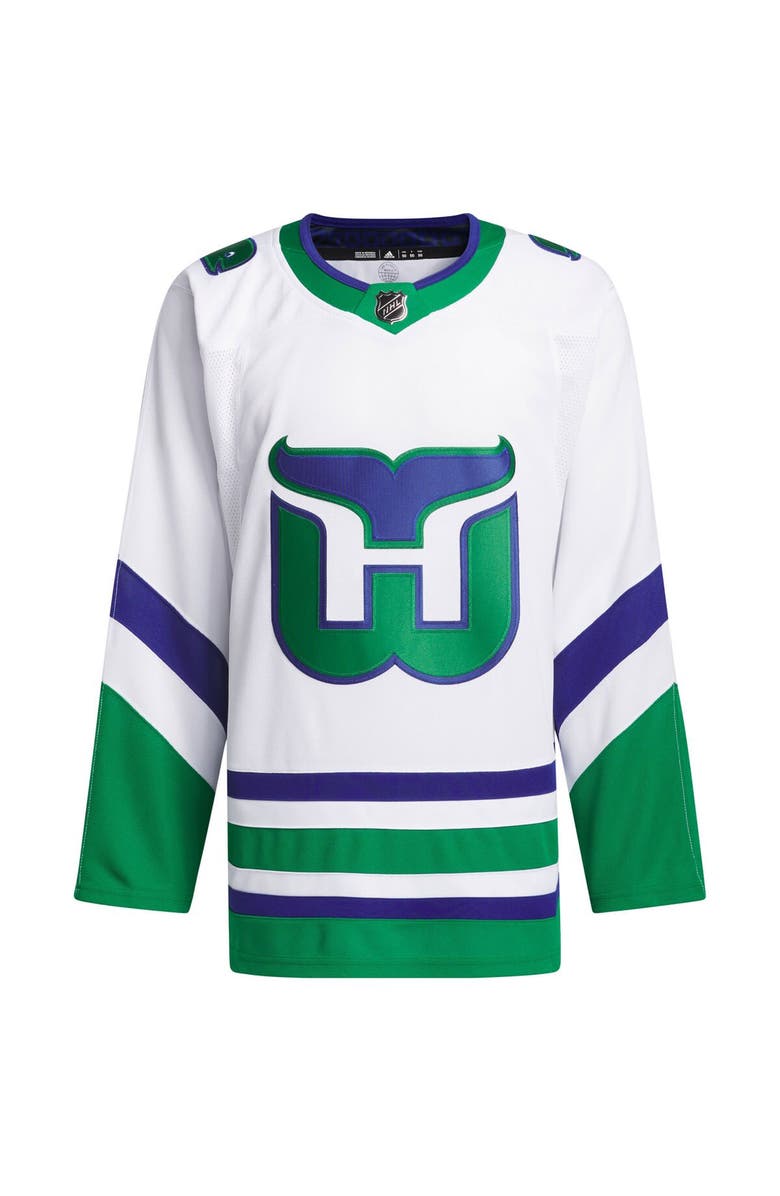 adidas Men's adidas White Carolina Hurricanes Whalers Primegreen Authentic Jersey, Alternate, color,