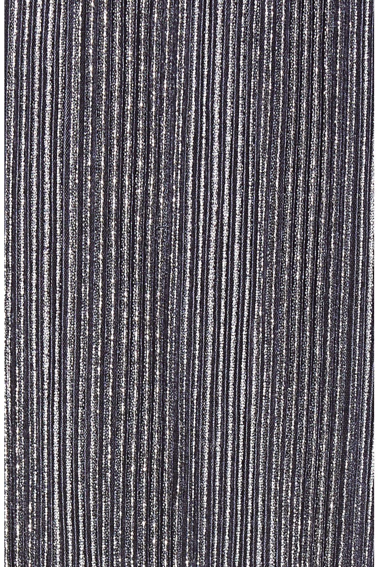 Metallic Mini Pleat Gaucho Crop Pants, Alternate, color, SILVER