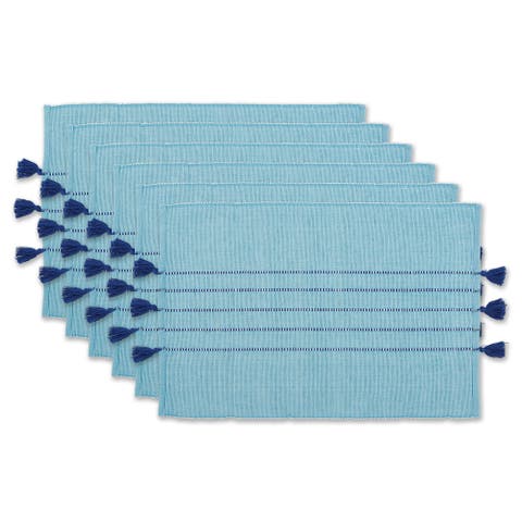 Thera Stripe Blue Placemat Set/6