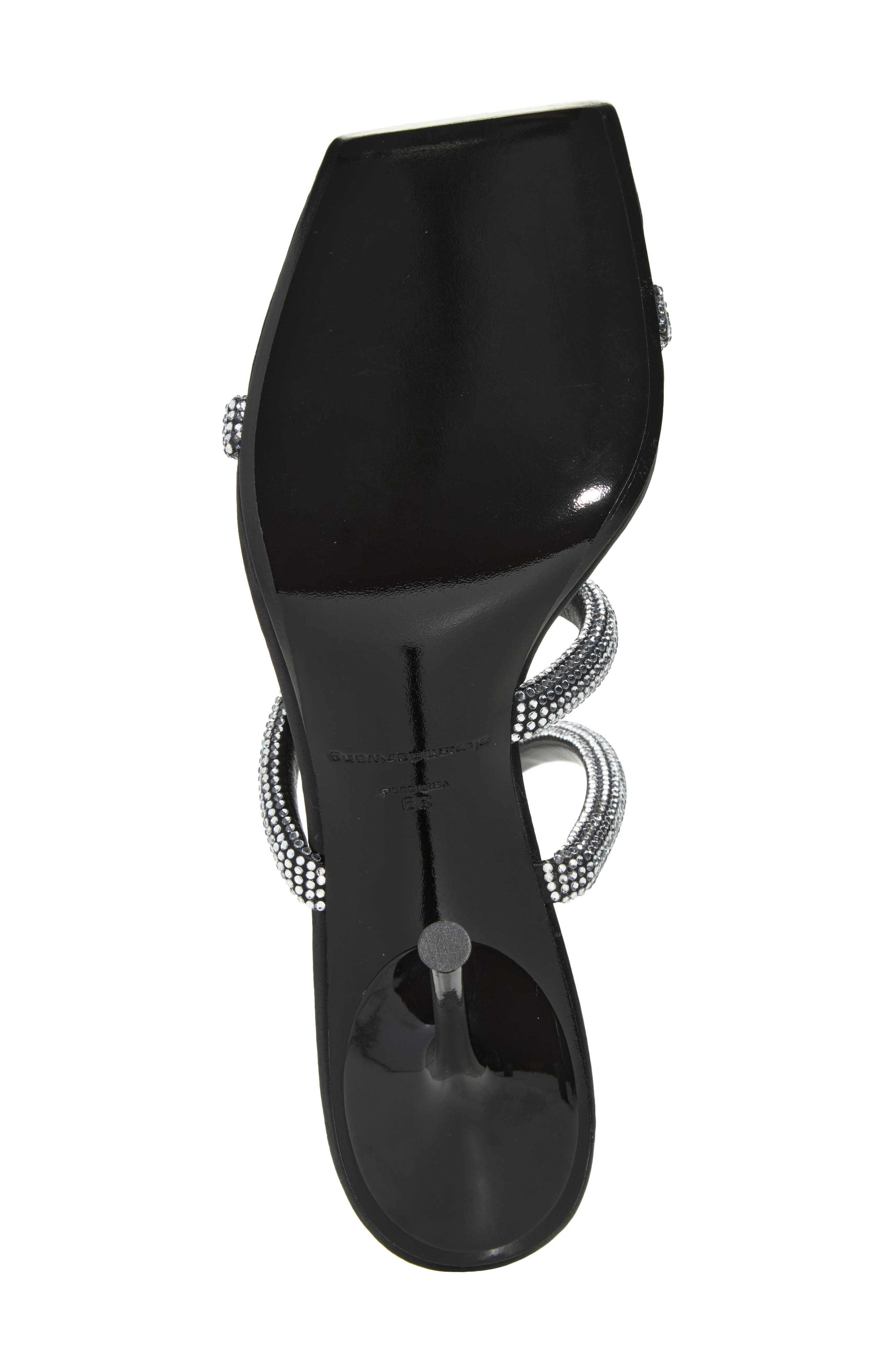 Julie Hotfix Coil Sandal, Alternate, color, BLACK/ SILVER