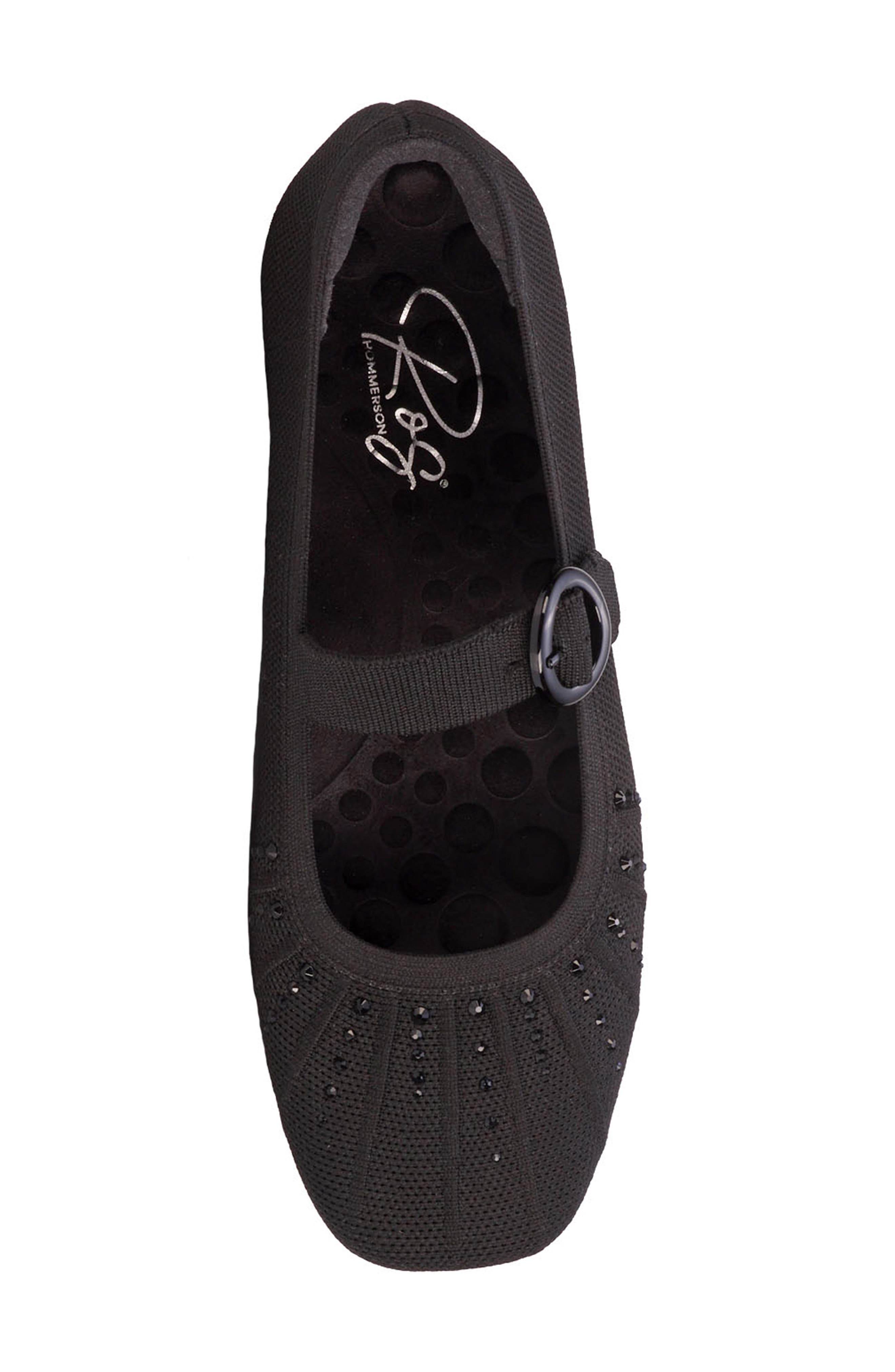 Naomi Mary Jane Flat, Alternate, color, BLACK RHINESTONE KNIT