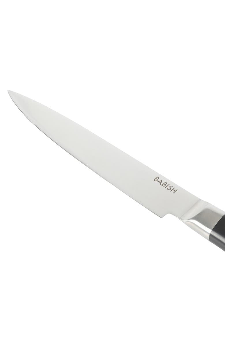 8 Inch Stainless Steel Full Tang Carving Knife in Black, Alternate, color, Black