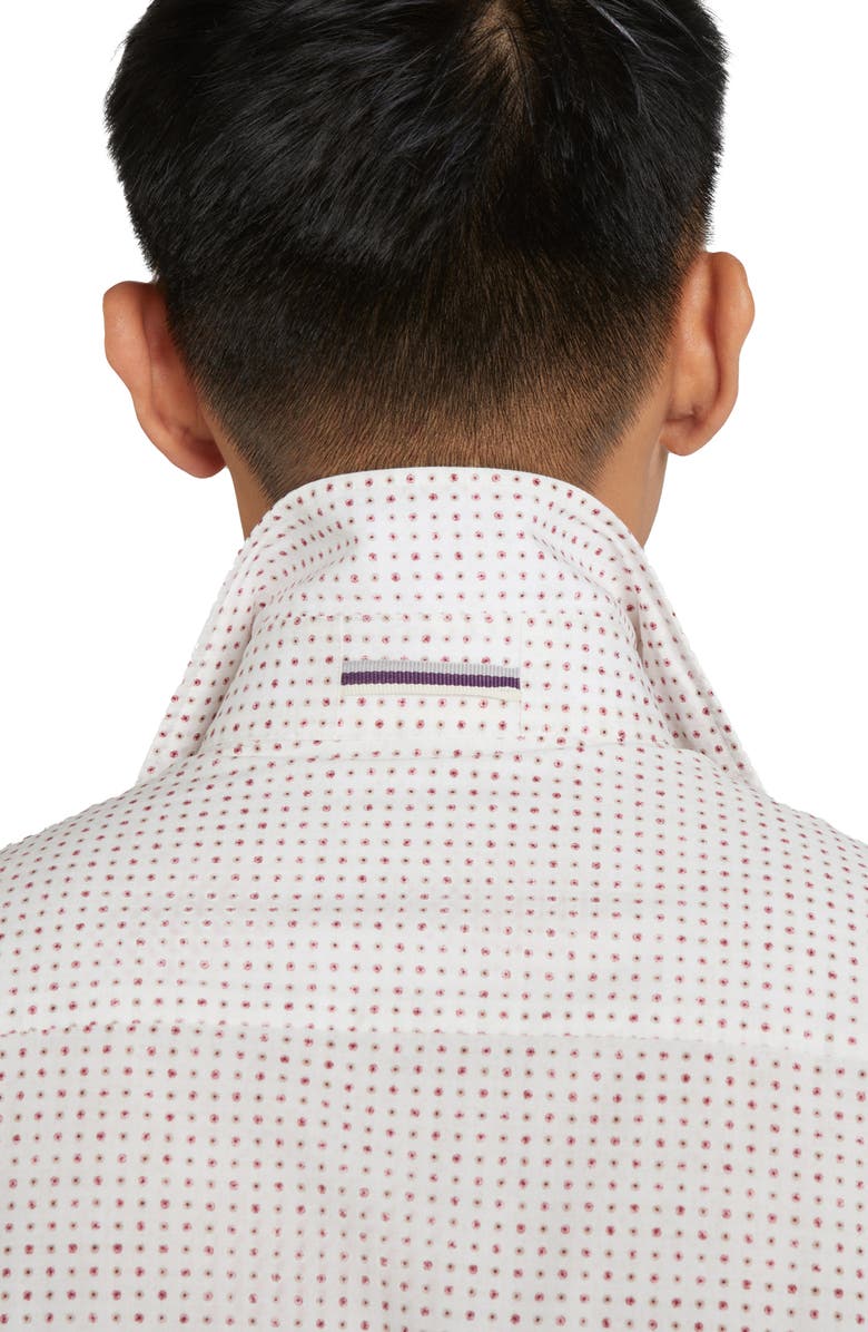 Jack Victor York Contemporary Fit Floral Stretch Cotton Button-Up Shirt, Alternate, color, Pink