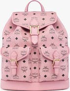 MCM Small Aren Drawstring Backpack in Visetos