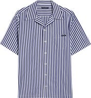 Dolce&Gabbana Stripe Short Sleeve Poplin Button-Up Shirt