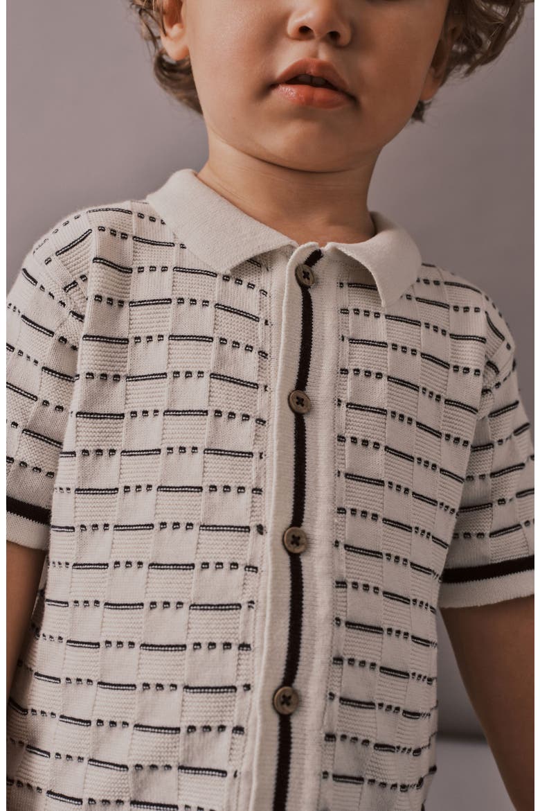 Kids' Cotton Button-Up Shirt & Shorts Set, Alternate, color, WHITE