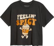 Vinyl Icons Feelin' Spicy Crop Cotton Graphic T-Shirt