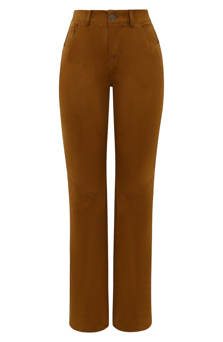 HOUSE OF CB Apollo Faux Suede Five-Pocket Pants, Alternate, color,