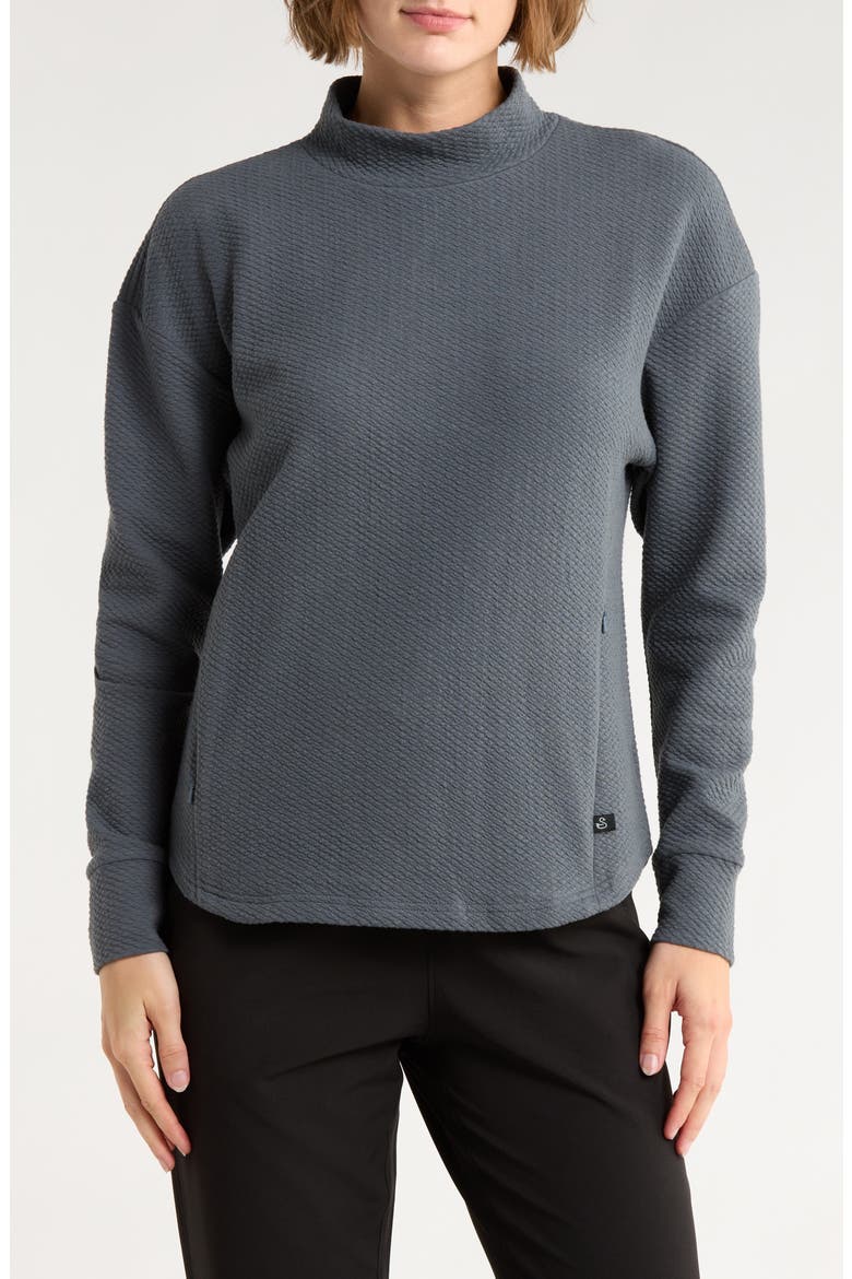 Paige Mock Neck Knit Top, Main, color, GPAPHITE