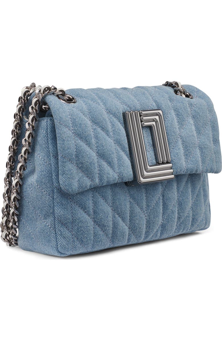 KARL LAGERFELD PARIS Lafayette Denim Crossbody, Alternate, color, Light Denim