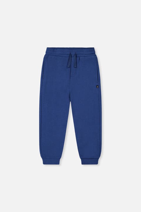 Fleece Drawstring Waist Ribbed Cuff Sweatpants