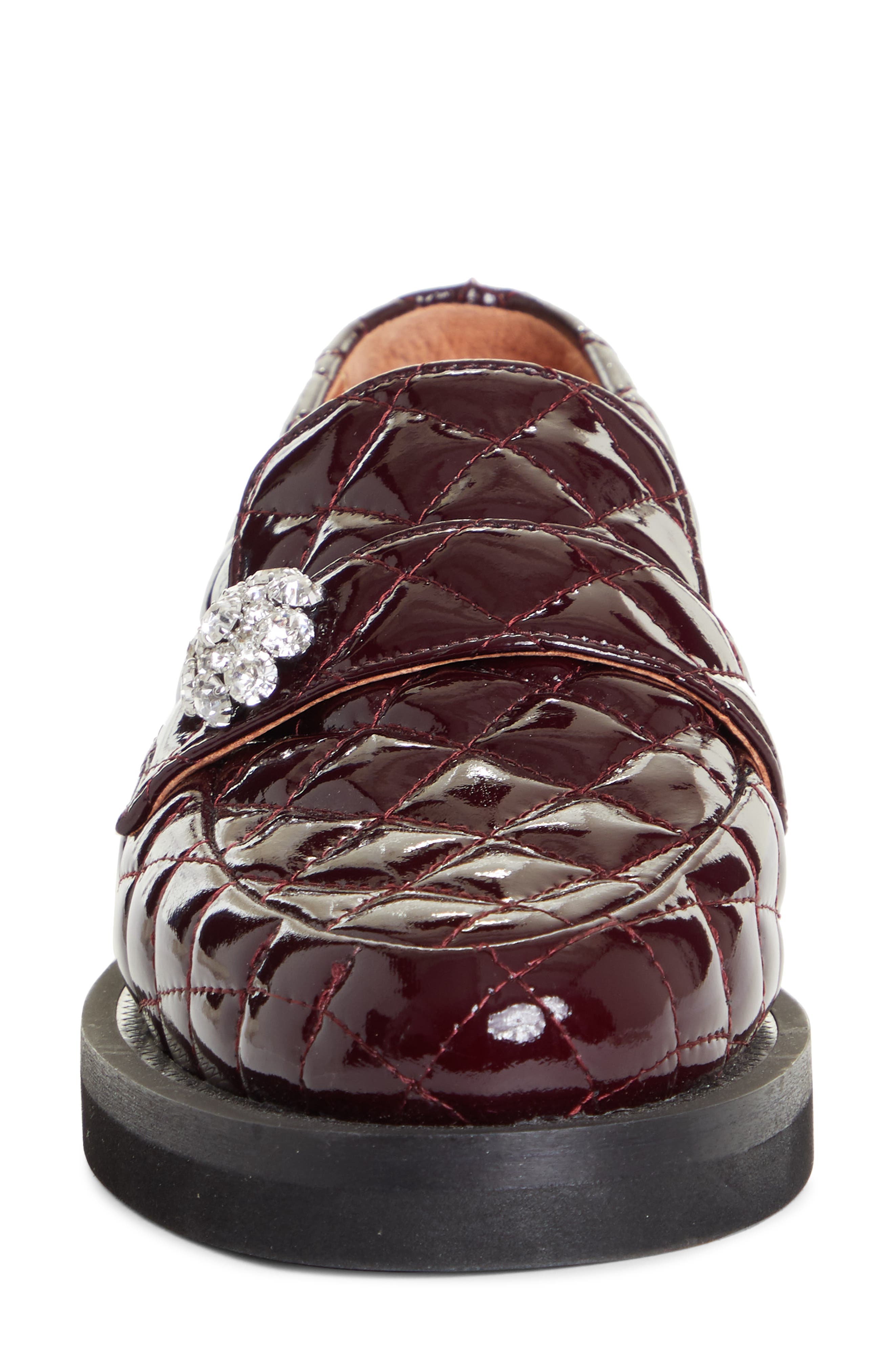 Quilted Patent Loafer, Alternate, color, PORT ROYALE
