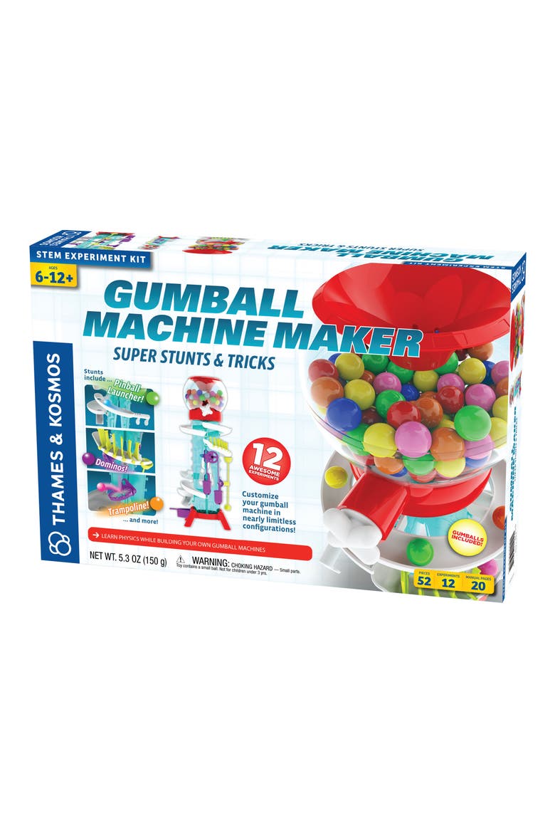 Gumball Machine Maker Super Stunts & Tricks Kit, Main, color, RED