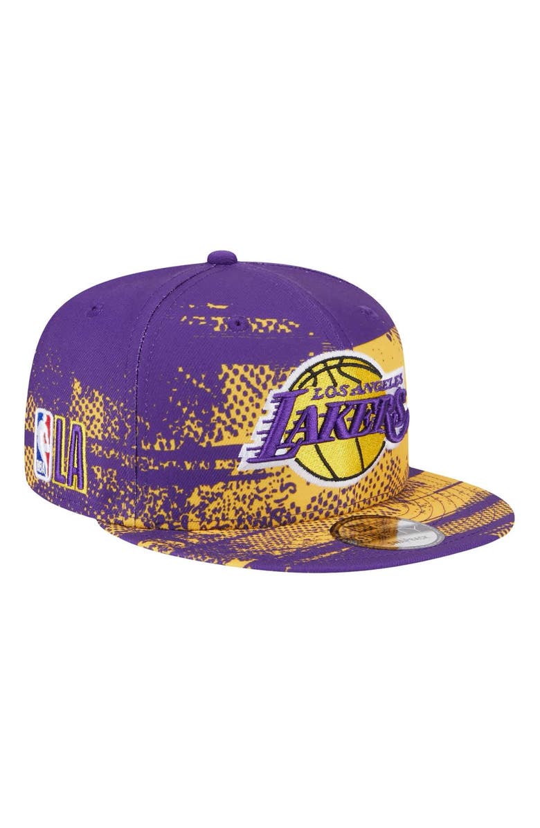 New Era Men's New Era Purple Los Angeles Lakers Tip-Off 9FIFTY Snapback Hat, Main, color, 