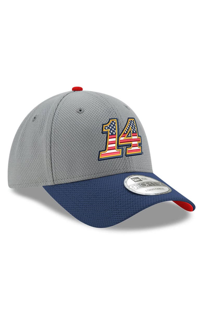 New Era Men's New Era Gray/Navy Chase Briscoe Salute 9FORTY Adjustable Hat, Alternate, color, Gray