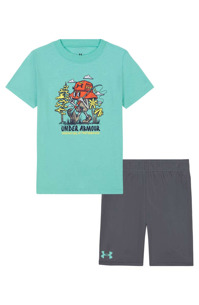 Under Armour Kids' Bucky Fishing Graphic T-Shirt & Shorts Set, Main, color,