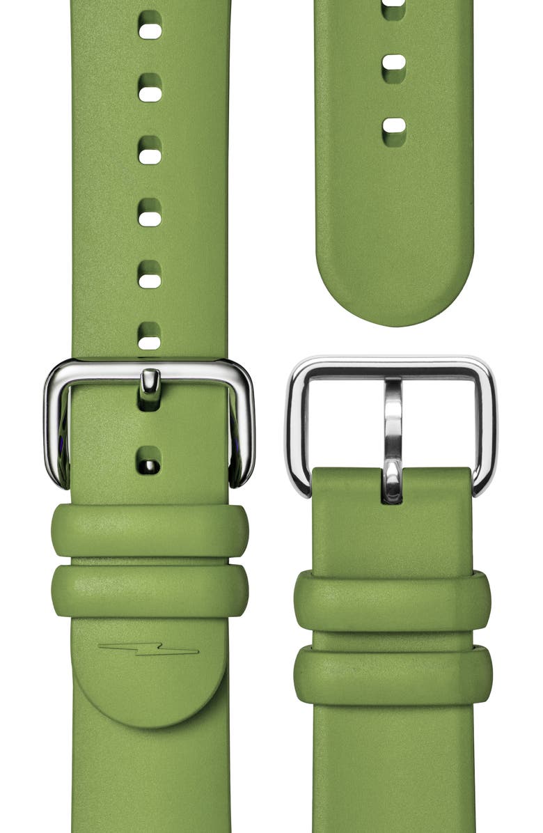 Shinola Detrola Rubber Strap Watch, 41mm, Alternate, color, Deep Olive