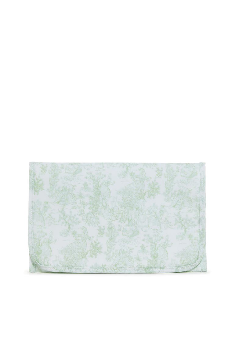 Bunny Toile Changing Pad, Main, color, Green