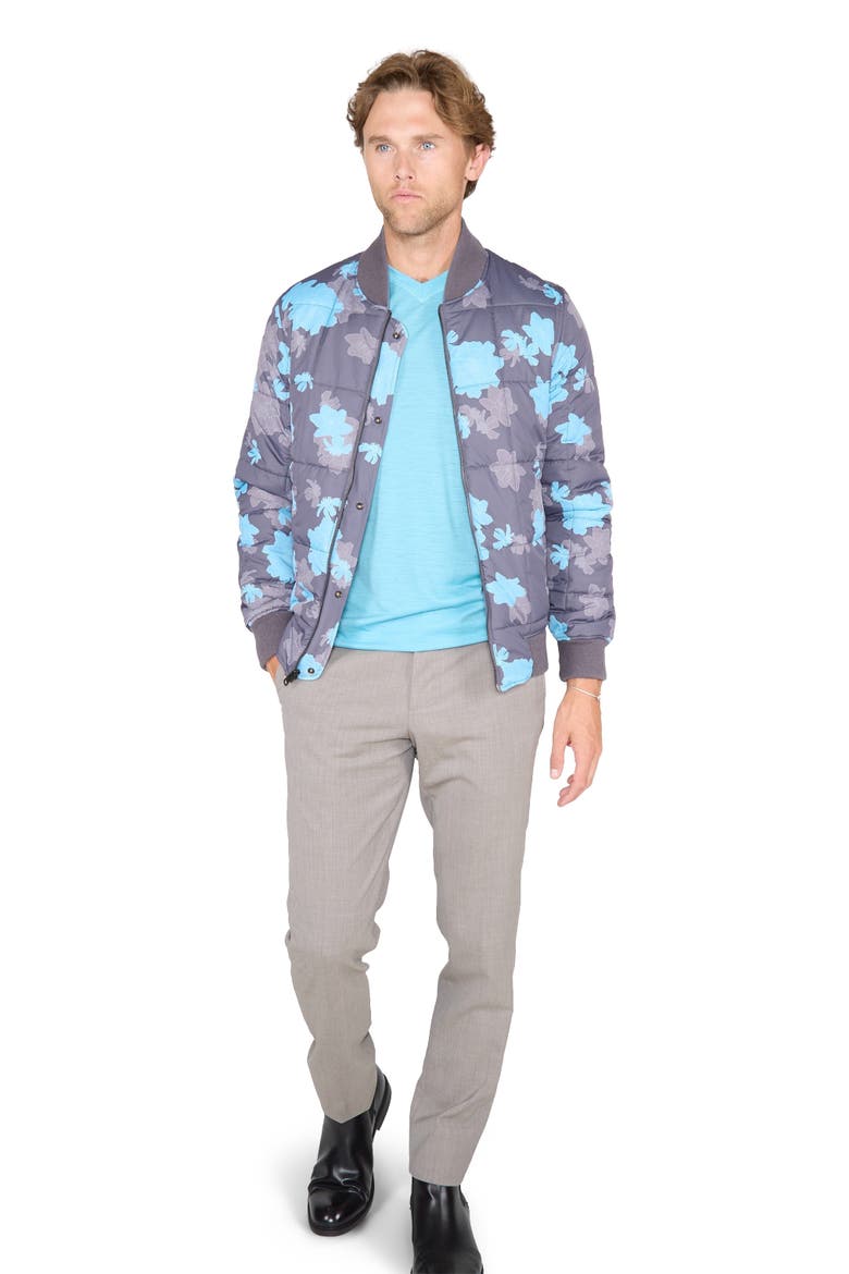 Jenkin Reversible Bomber Jacket, Alternate, color, Slate