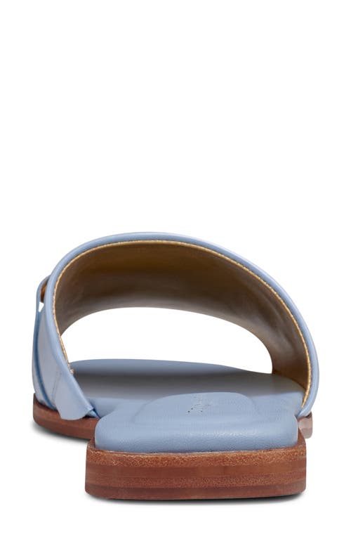 Donna Karan Haylen Hardware Slide Sandals In Blue Frost