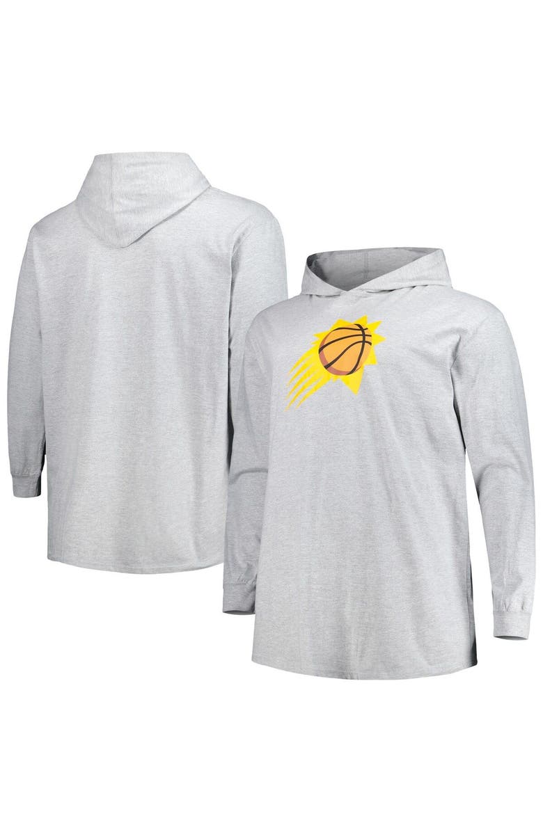FANATICS Men's Fanatics Branded Heather Gray Phoenix Suns Big & Tall Pullover Hoodie, Main, color, Heather Gray