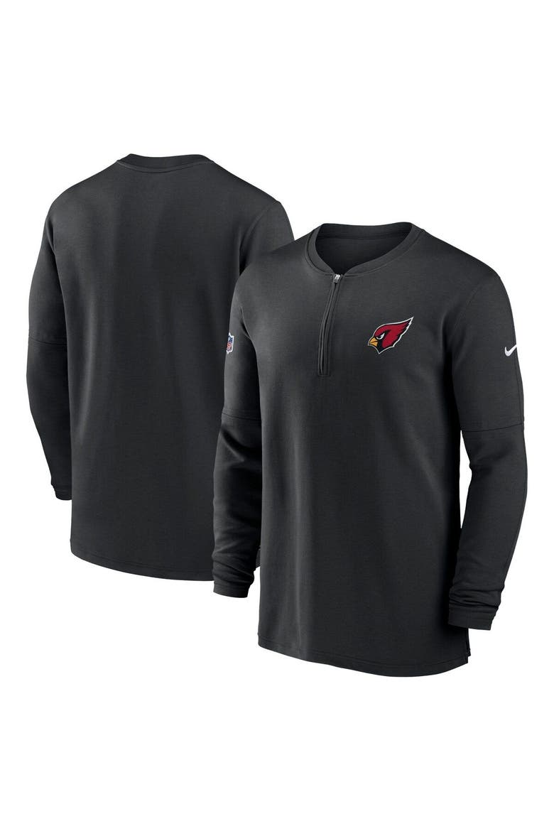Men's Nike  Black Arizona Cardinals 2023 Sideline Performance Long Sleeve Tri-Blend Quarter-Zip Top, Main, color, Black