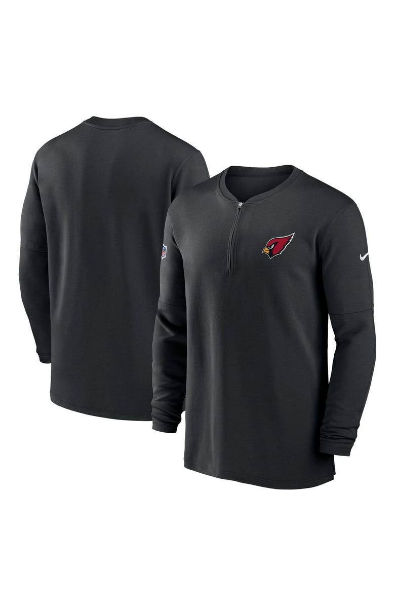 Nike Men's Nike  Black Arizona Cardinals 2023 Sideline Performance Long Sleeve Tri-Blend Quarter-Zip Top, Main, color, Black
