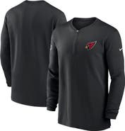 Nike Men's Nike  Black Arizona Cardinals 2023 Sideline Performance Long Sleeve Tri-Blend Quarter-Zip Top