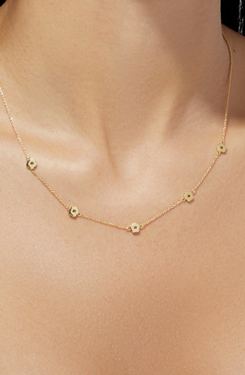 Ana Luisa Flower Station Necklace - Rowena Necklace, Alternate, color, Gold