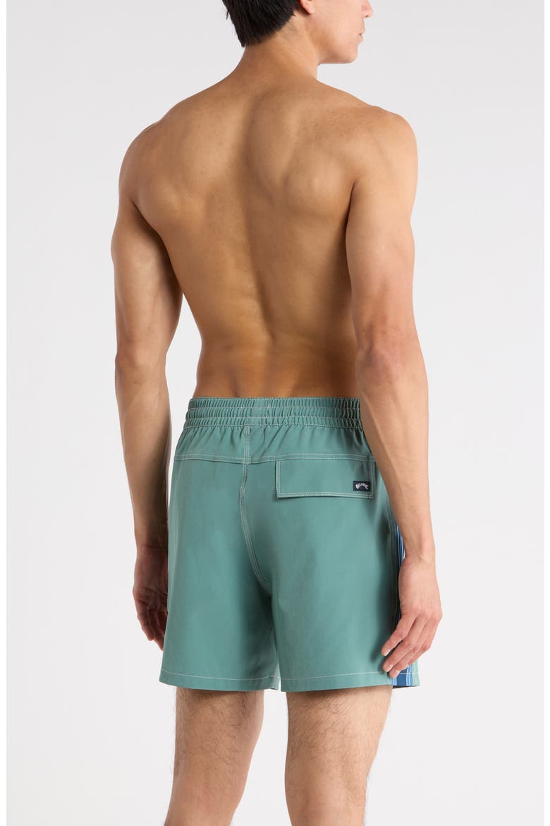 Dbah Panel Loopback Swim Trunks, Alternate, color, DEEP SEA
