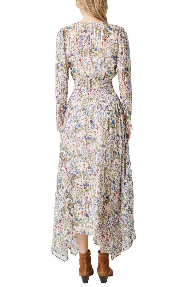 maje Floral Long Sleeve Dress, Alternate, color,