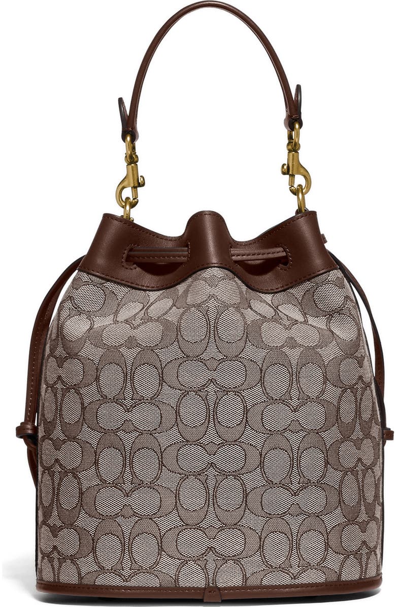 COACH Field Signature Jacquard Bucket Bag, Alternate, color,