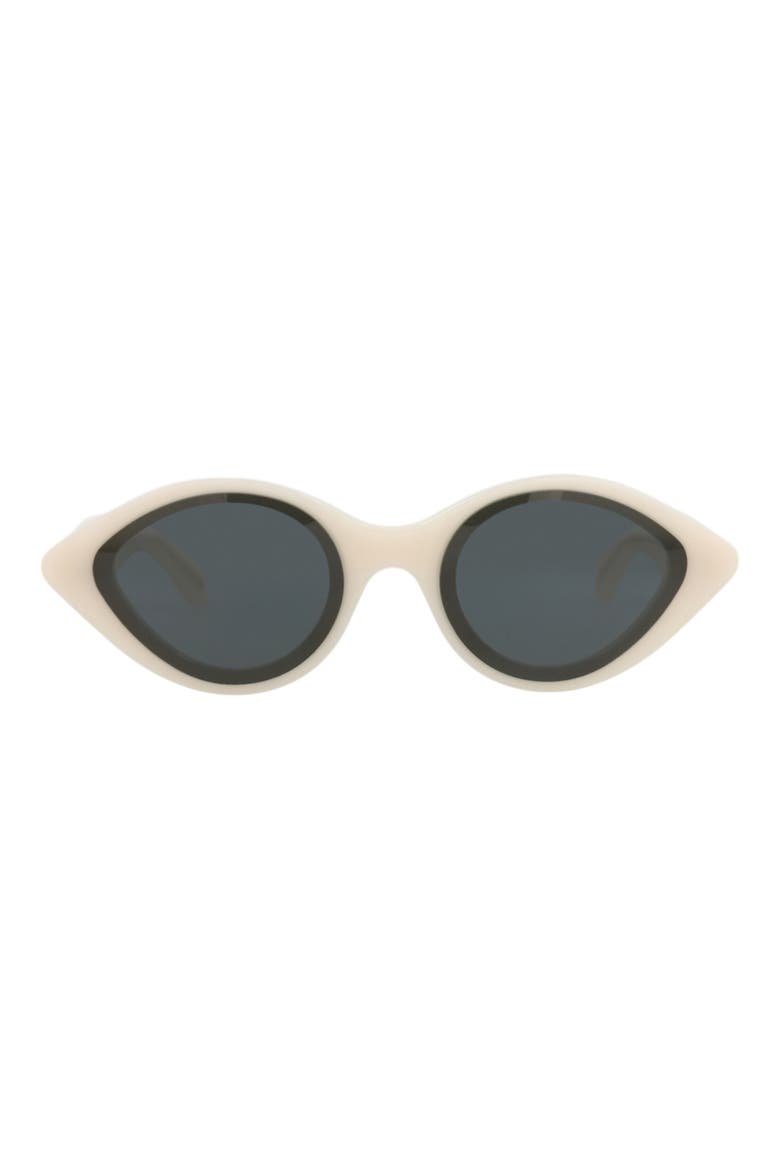 56mm Cat Eye Sunglasses, Main, color, WHITE WHITE GREY