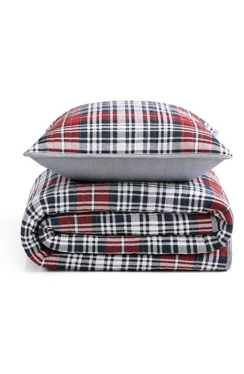 Collegiate Tartan Plaid Cotton Quilt & Shams Set
