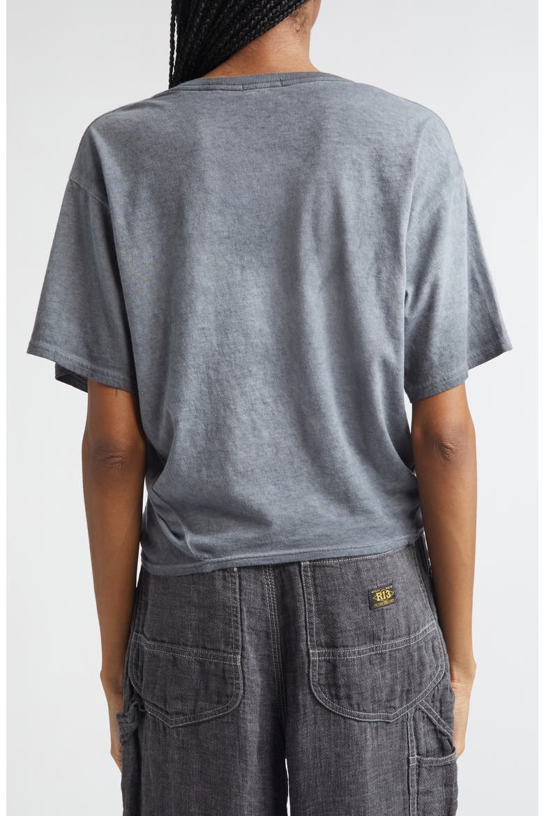 Tight Waist Cotton & Cashmere T-Shirt, Alternate, color, WASHED NAVY BLUE