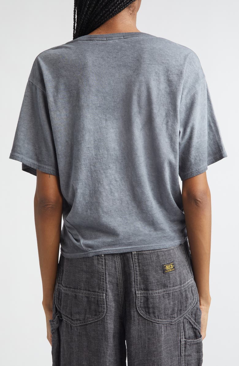 R13 Tight Waist Cotton & Cashmere T-Shirt, Alternate, color, Washed Navy Blue