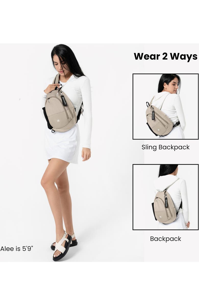Sherpani Wayfarer Small Convertible 8L Sling Backpack, Alternate, color, Con Leche