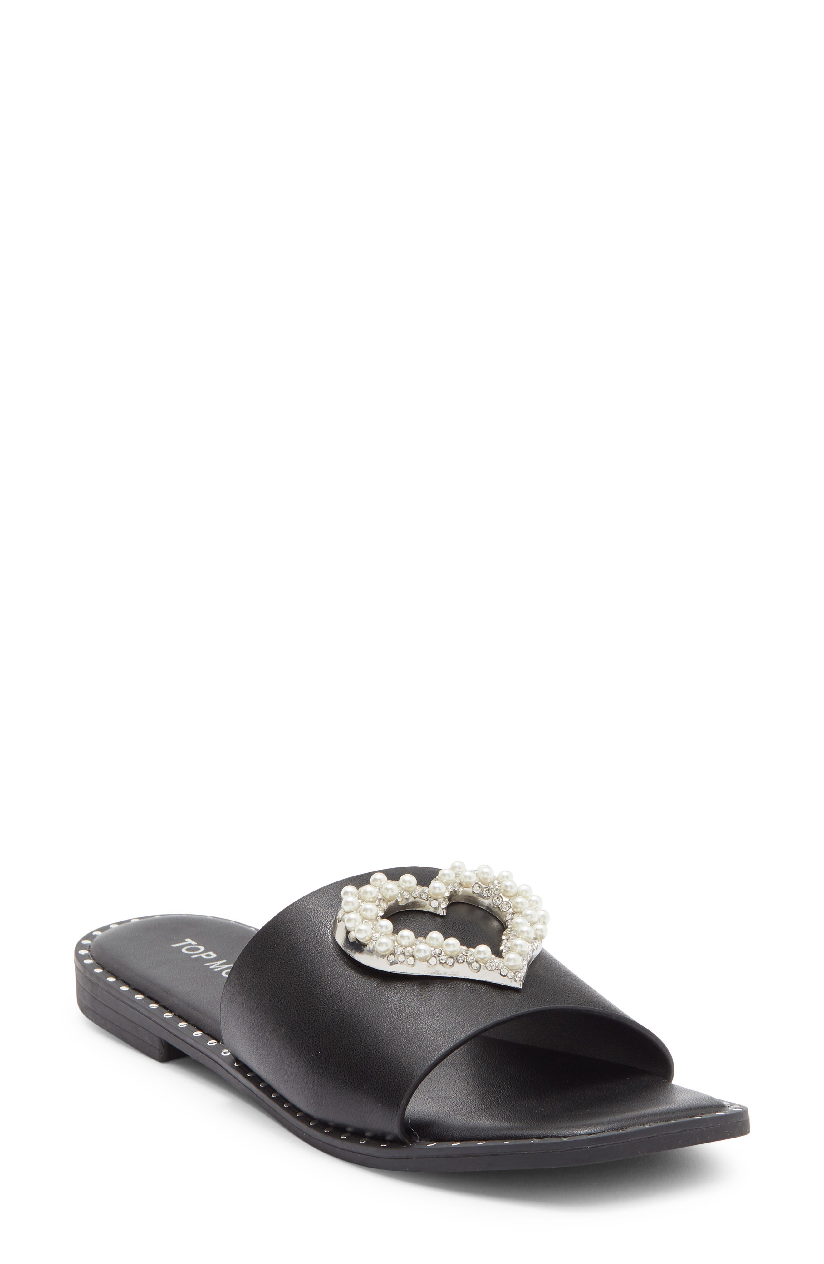 TOP MODA Esme Heart Slide Sandal