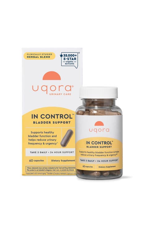 In Control Bladder Support Daily Bladder Care & Support for Urinary Comfort Made with botanicals, Like Horsetail & Spicebush Gluten Free & Vegetarian