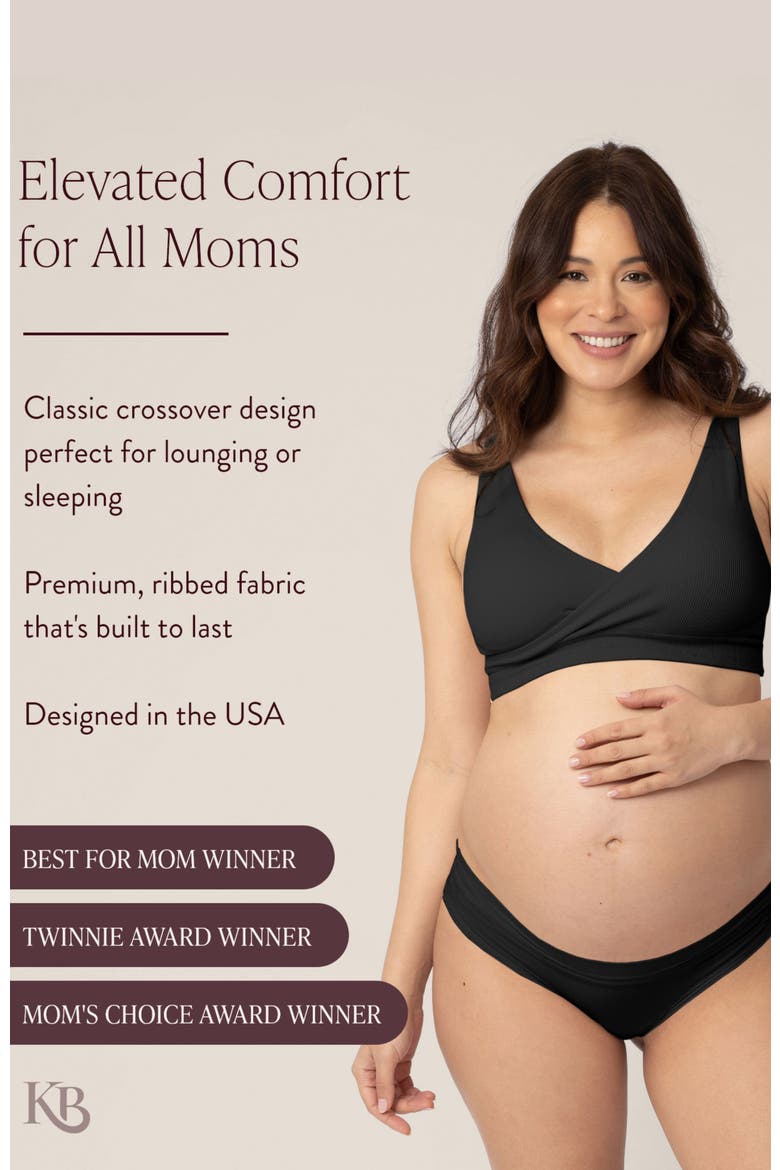 Sublime Adjustable Crossover Nursing/Lounge Bra, Alternate, color, BLACK