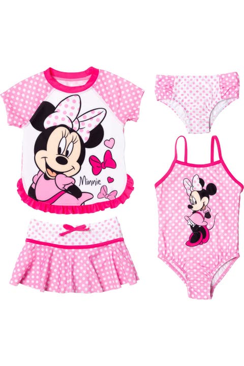 Minnie Mouse One Piece and Rash Guard Swimwear Set