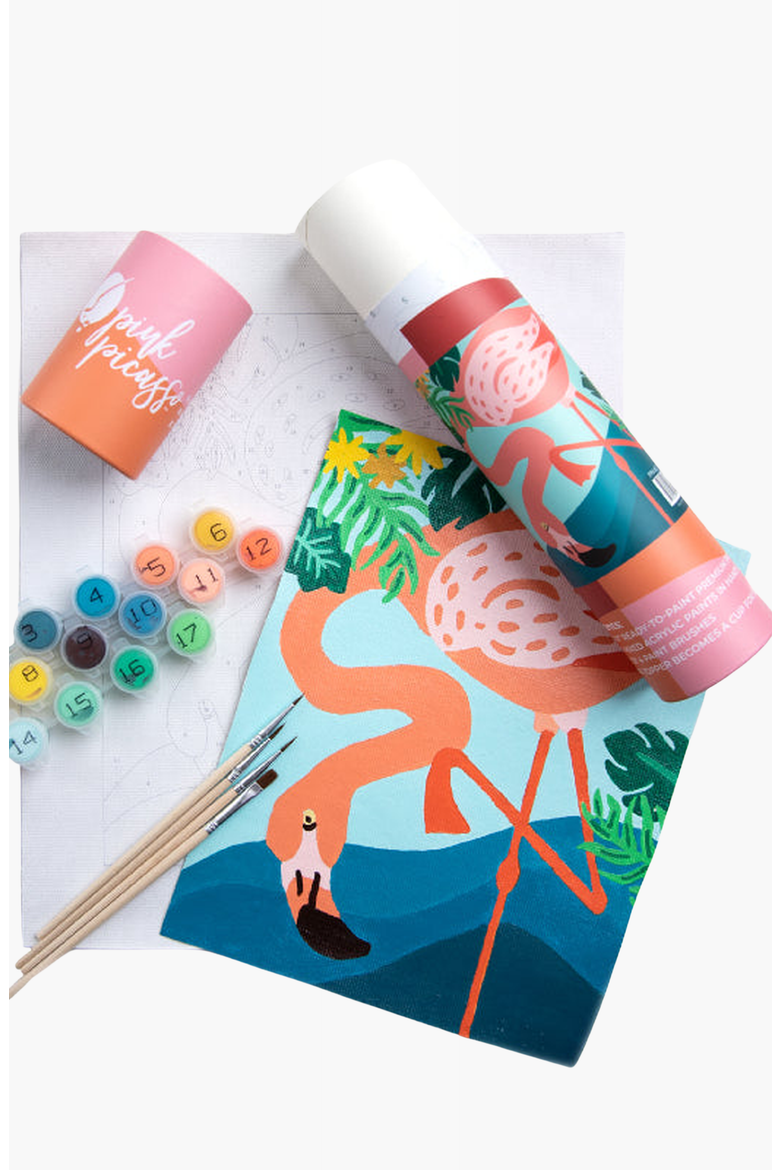 Stand Out in the Crowd Paint by Numbers Kit, Main, color, Pink Flamingo