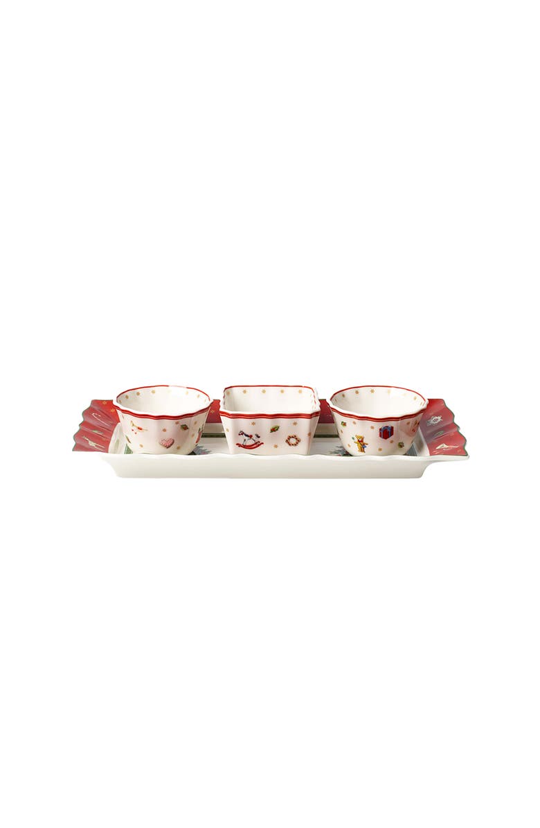Villeroy & Boch Toy's Delight Set of 3 Dip Bowls with Tray, Main, color, 