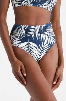 Hutch Smocked High Waist Bikini Bottoms