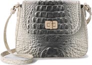 Brahmin Gianna Croc Embossed Leather Crossbody Bag