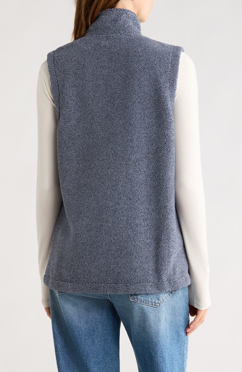 BALANCE COLLECTION Amara Fleece Knit Zip Vest, Alternate, color, Folkstone Gray