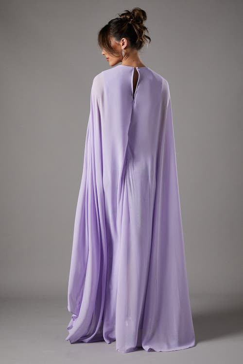 Coast Cape Sleeve Maxi Dress In Purple