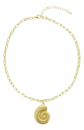 Spiral Shell Pendant Necklace