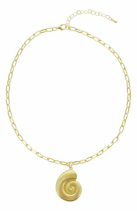 Spiral Shell Pendant Necklace